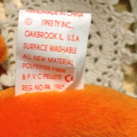Vintage 1993 handmade Ty Beanies Goldie fish with errors - Picture 6 of 7